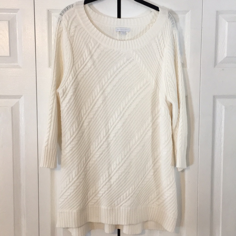 Cross Cross Cable Knit Detail Sweater